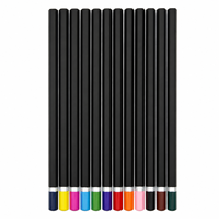 FLOWood – crayons de couleur solubles dans l'eau, 12 couleurs, ensemble de crayons d'art professionnels pour l'esquisse, le mélange et la peinture