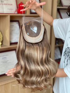 วิกผมมินิแบบขายดี ยี่ห้อ Shy Hair ผมแท้ยุโรปแบบเวอร์จิ้น  พร้อมเชือกผูกปิดผม 8*8 สำหรับติดตั้งที่ด้านหน้า  แบบไหม 4*4  พร้อมเชือกผูกแบบใส - Product Image 1