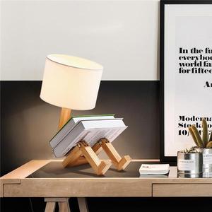 Đèn bàn LED Bắc Âu hiện đại tối giản sáng tạo gỗ nghệ thuật đèn bàn E27 cho phòng ngủ phòng khách sạn Văn phòng Phòng phòng đọc sách - Product Image 2