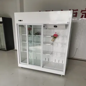 custom High Quality Super Market Flower upright display flower refrigerator flower chiller