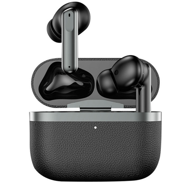 P102 Latest 6 Mics BT 5.4 Noise Cancelling Wireless TWS Luxury Deep Bass Earbuds ANC ENC TWS Stereo Earphones With Leather Case