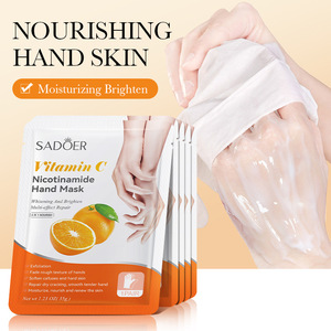 SADOER Masque pour les Mains aux Fruits Avocat Pêche Papaye Cerise Fraise Vitamine C Hydratant Exfoliant Peau Morte Masque Peeling pour les Pieds - Product Image 2