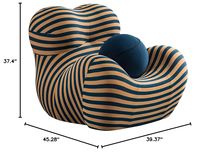 Fauteuil Canapé Moderne de Haute Qualité, Confortable, sans Structure, en Tissu à Forme Carrée Compresse. Comprend un Repose-pieds et une Expédition Pratique.