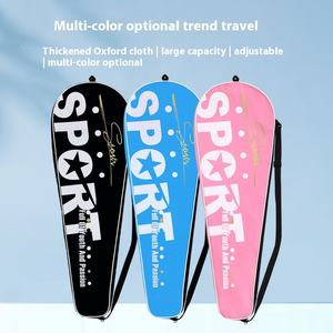 Ensemble de raquettes de badminton pour femmes personnalisées avec sac à bandoulière en tissu Oxford imperméable, poignée épaissie à trois couches pour l'entraînement - Product Image 4