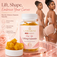 LAMARINE Gummies au Gingembre et au Collagène pour l'Augmentation et le Rehaussement des Fesses, Effet BBL, Amélioration de l'Immunité