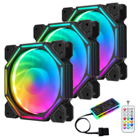 Nouveau design, ventilateur PC RGB très vendu pour boîtier de jeu, ventilateur d'ordinateur PC RGB 6 broches 120 mm, ventilateurs de refroidissement 12 cm, refroidisseur d'air