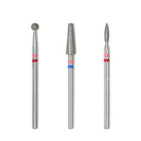 Nouvelles fraises à ongles professionnelles pour manucure : fraises à cuticules en diamant flamme, fraises à ongles en diamant naturel rondes, fraises coniques et pointues pour ongles