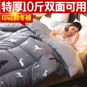 Edredón de Invierno Grueso y Cálido de 10 Jin, Estampado, de Fibra Sintética, para Uso Doméstico, Tejido de Sarga Esponjoso - Product Image 2