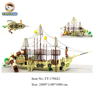 Tàu Cướp Biển Công Viên Chủ Đề Trò Chơi Trẻ Em Ngoài Trời Vui Chơi Giải Trí Đu Rides Sân Chơi Bộ Nhựa Bằng Gỗ Trượt - Product Image 2