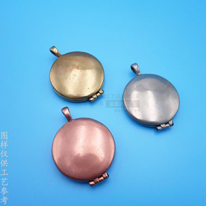 Antique Bronze Flip Top Pendant <b>Copper</b> Alloy Photo <b>Frame</b> Necklace Charm Unisex Gift Jewelry - Product Image 4