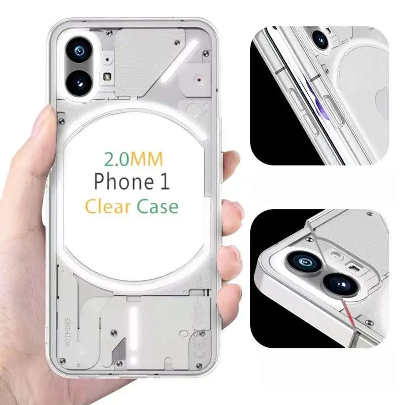2MM TPU Transparent Case For Nothing Phone 1 Cover Bumper Shockproof Clear Simple Protective Shell Nothing Phone1