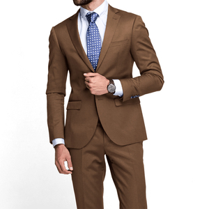 Nouvelle tendance costumes pour hommes <span class=keywords><strong>marron</strong></span> <span class=keywords><strong>foncé</strong></span> à simple boutonnage blazer pour hommes de Style français personnalisé costumes formels pour hommes - Product Image 4