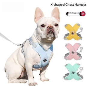 Arnés y Correa Acolchados Reflectantes para Perro, con Cierre <span class=keywords><strong>de</strong></span> Botón, Anti-Escape, para Bulldog Francés/Shiba Inu Pequeño, Venta al Por Mayor - Product Image 1