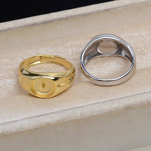 Anillo Ajustable de Plata S925 con Diseño de Boca Abierta, Base Vacía para Perlas de 8-9 mm, Accesorio para Joyería, Componente para Bisutería - Product Image 3