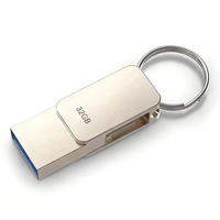 Nouvelle clé USB 3.0 Type-C en métal, multi-capacités, étanche, portable, pour usage personnel et professionnel, garantie de 2 ans