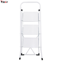 Escalera plegable de un solo lado, cómoda, con agarre, para el hogar