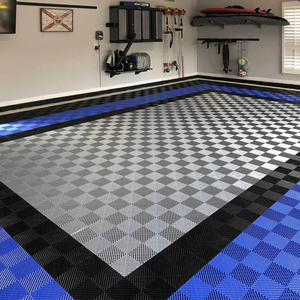 Carreaux de sol de garage industriels à emboîtement en plastique les plus vendus Click Click Tapis de sol de garage pour l'atelier d'entretien automobile - Product Image 4