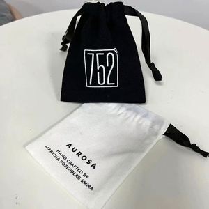 Custom Logo Printed Small Cotton Linen Drawstring Bag Perfume Gift Cosmetic <b>Storage</b> Cotton Muslin Pouch Dust Bag - Product Image 2