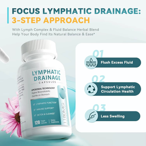 Compléments OEM de capsules de drainage lymphatique avec échinacée et glutathion liposomal pour le soutien du système lymphatique et l'équilibre du liquide hépatique - Product Image 2