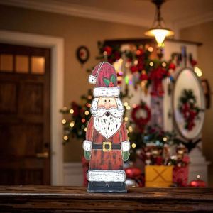 Décorations de Noël en bois personnalisées, décorations de Noël avec Père Noël, décorations de Noël joyeuses - Product Image 4