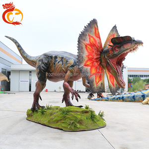 DZ2305 tamaño real dinosaurio animatronic <span class=keywords><strong>robot</strong></span> dinosaurio Dilophosaurus para el mundo de los dinosaurios - Product Image 3