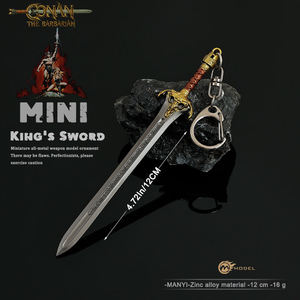 Épée Atlante Conan le Barbare 12CM en Alliage de Zinc Sérigraphié, Porte-clés de Luxe Léger et de Collection, Artisanat Exquis - Product Image 1