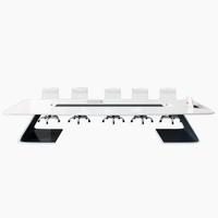 Table de conférence multi-personnes de qualité supérieure, design moderne en métal, pour la maison, le bureau et l'école