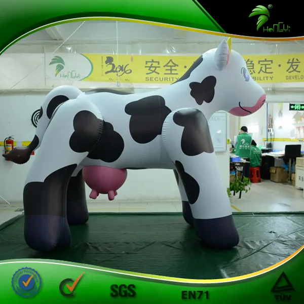 Balão inflável gigante de vaca, brinquedo inflável de desenho animado de animal para decorar o evento