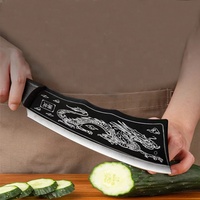 2025 tendance 8 pouces en acier inoxydable robuste Dragon Slayer couteaux de cuisine bois de chauffage os hachoir couteau avec gaine