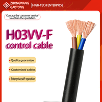 Câble de commande en PVC torsadé léger H03VV-F 300/300V 70C pour petits appareils, aspirateurs, équipements de bureau IEC 60332-1