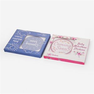 Autocollants de tatouage carrés plats à l'encre de soja, motif graffiti simple, pour emballage de boîte en carton rigide personnalisé pour produits de vente au détail en magasin - Product Image 1