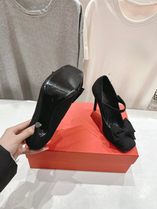 Ladies Elegant Bow Front Mary Jane <b>Heels</b> Comfortable Closed Toe Dress Footwear for Wedding Guest Office Party - Product Image 6