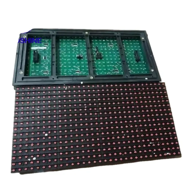 Tablero de mensajes led portátil para exteriores, resistente al agua, con texto en color rojo, P10