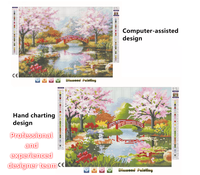 G-91 personnalisé mosaïque diamant Art salon décoration murale paysage peinture 5D main Pixel décor à la maison diamant peinture