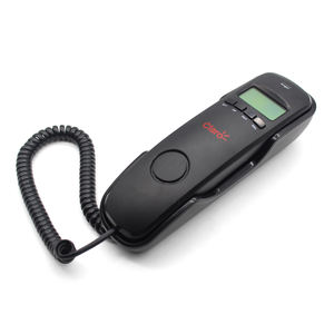 Téléphone filaire noir 2023 Trimline avec identification de l'appelant/appel en <span class=keywords><strong>attente</strong></span> - Product Image 1