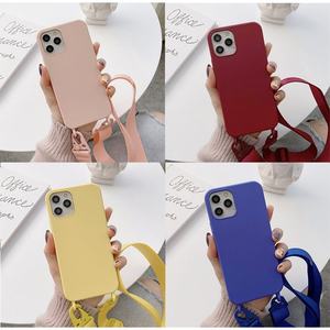 Coque de téléphone à bandoulière en silicone souple avec cordon, pour iPhone X 11 12 13 14 Pro Max – Offre Spéciale - Product Image 3