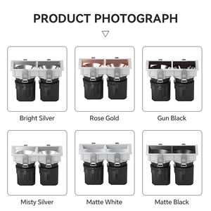 <span class=keywords><strong>Spot</strong></span> encastré carré IP65 2*10W, double <span class=keywords><strong>spot</strong></span>, finition noire et blanche, en aluminium, luminaire LED - Product Image 3