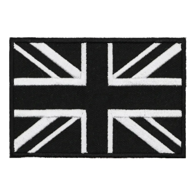 Tactische Britse Union Jack Geborduurde Patch Engeland Vlag Uk Groot-brittannië Applique Sluiting Haak Loop Embleem