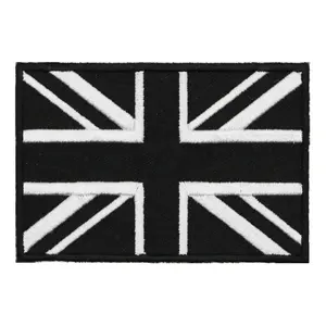 Taktik İngiliz Union Jack işlemeli yama İngiltere bayrağı İngiltere büyük britanya aplike raptiye kanca döngü amblemi