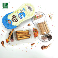 Approvisionnement direct usine OEM Biscuit en bâtonnet à la crème chocolatée sucrée, mini bonbons multicolores, certifié ISO9001/HALAL/HACCP