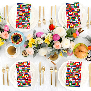 Serviettes <span class=keywords><strong>de</strong></span> table jetables Huancai International Flags pour invités, serviettes <span class=keywords><strong>de</strong></span> table en papier pour le football, serviettes <span class=keywords><strong>de</strong></span> <span class=keywords><strong>toilette</strong></span> pour les fournitures <span class=keywords><strong>de</strong></span> fête - Product Image 6