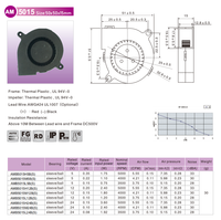 Ventilateur AMB5015H12B 50x50x15mm, ventilateur soufflant DC, ventilateur soufflant 50mm 12V