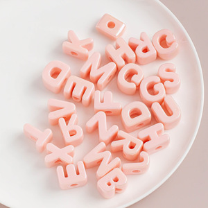 Perles en plastique acrylique UV irisées à grand trou 16*20mm, lettres de l'<span class=keywords><strong>alphabet</strong></span>, pour chaîne de téléphone portable et porte-clés DIY - Product Image 6