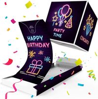 Álbum de Fotos DIY Reciclable con Diseño de Cañón, Estilo Carpeta, para Cumpleaños, con Confeti, Tarjetas y Broma para Fiestas Pop-up