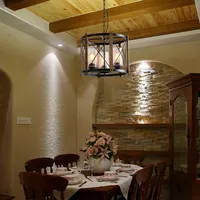 American Style Iron Made Dining Room Retro Loft 3*60w E26 Edison Bulb Industrial Lighting Chandeliers Vintage Pendant Light
