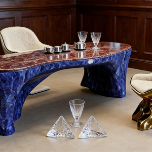 <span class=keywords><strong>Tavolino</strong></span> da Caffè di Lusso in Marmo, Arredamento Moderno per <span class=keywords><strong>Soggiorno</strong></span>, Piano in Pietra Ovale, <span class=keywords><strong>Tavolo</strong></span> Centrale di Design per Villa, Hotel, Casa - Product Image 3