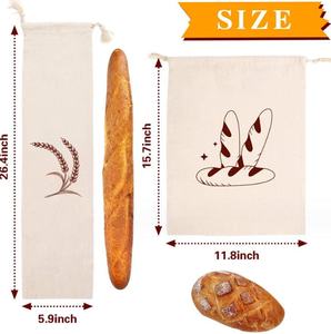 Sac à cordon réutilisable et écologique en coton pour le pain, les bijoux et le stockage alimentaire, idéal pour les produits faits maison - Product Image 4