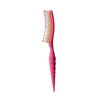 Peigne à queue de rat à trois rangées de poils, à dents larges et à queue pointue, pour le coiffage volumisant et le massage du cuir chevelu, pour cheveux féminins
