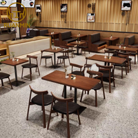 Meubles de restaurant d'hôtel vintage à succès, meubles de maison, bar, table à manger en bois massif, ensembles de chaises, sièges en bois