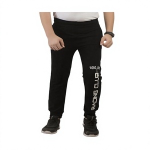 Solid Cotton Sweatpants Ready Ship <b>Harem</b> Jogger <b>Trousers</b> Knitted Fabric Washed Fashion Workout Casual Joggers for India Online - Product Image 1